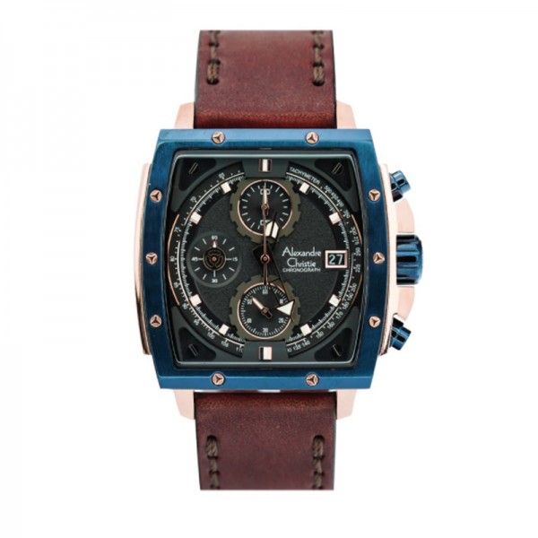 Alexandre Christie AC 6376 Rosegold Blue Brown MCLURBA